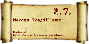 Mercsa Trajánusz névjegykártya